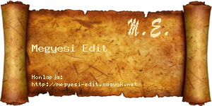 Megyesi Edit névjegykártya